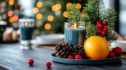 Minimal and eco friendly holiday with reusable dining and nature inspired table setting  A conscious and conscious gathering with natural elements minimal decor and eco friendly choices