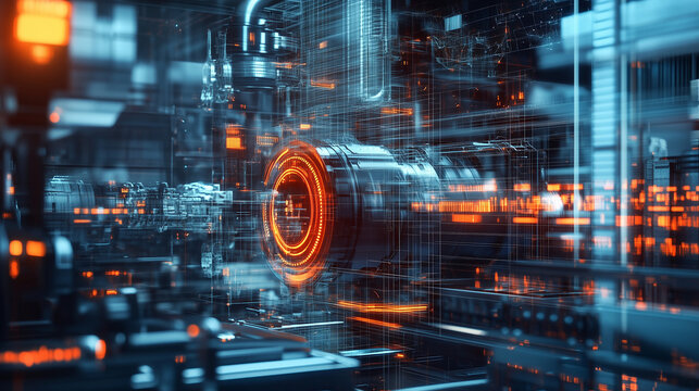 Wirtualna replika maszyny, powstała dzięki technologii cyfrowego bliźniaka, reprezentuje nową erę inteligentnego przemysłu.