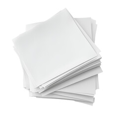 Stack of Blank White Papers on Black Background