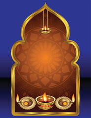 artistic creative blue diwali background.eps