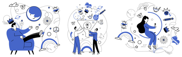 Operational efficiency vector illustration. Operating at peak performance, businesses dance to rhythm operational efficiency and strategy Effective tactics are arrows in quiver businesses aiming