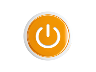 Power button icon isolated on transparent or white background, png