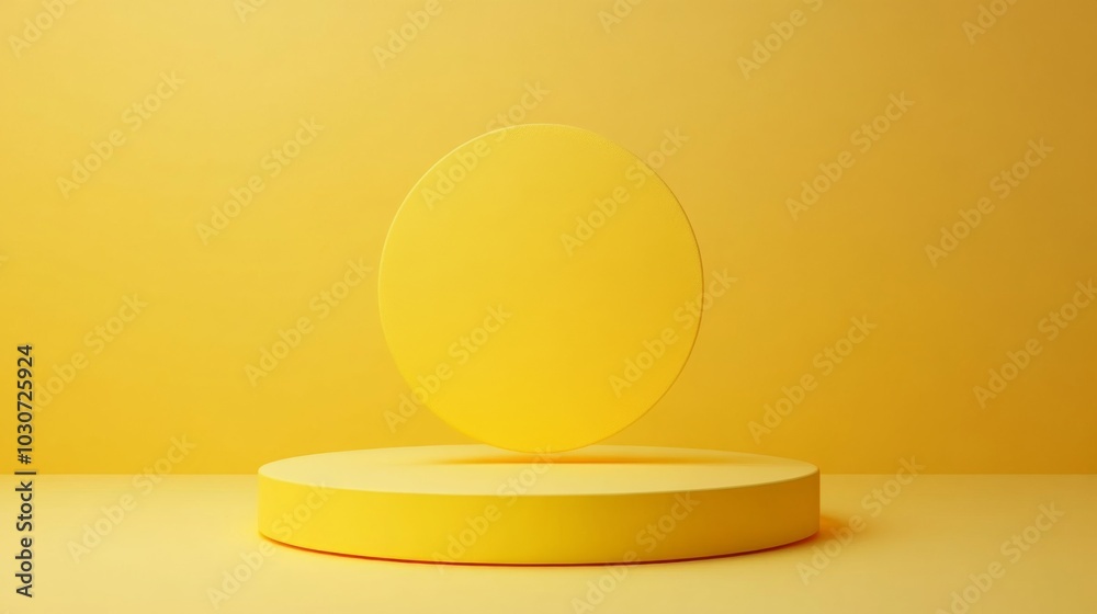 Sticker Yellow Abstract Minimalist Composition