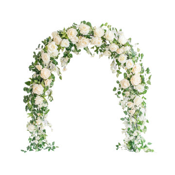 recommend clip art: Elegant Floral Arch with White Roses