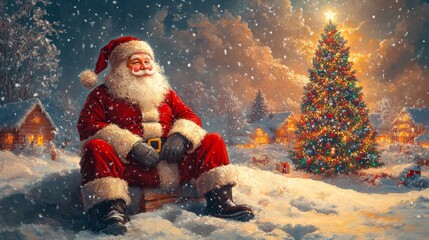 Santa Claus in Winter Wonderland