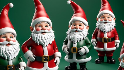 gnomes santa wear festive holiday patterns red green background colors christmas time every year outdoors always