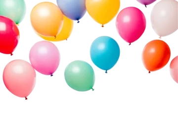 Fototapeten Collection set of colorful balloons isolated on transparent or white background, png © Medard