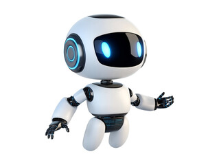 Futuristic robot isolated on transparent or white background, png