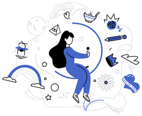 Operational efficiency vector illustration. Optimization is sculptor molding success from raw material operational efficiency Operating at peak performance, businesses dance to rhythm operational