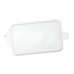 Blank White Plastic Tag With Hole