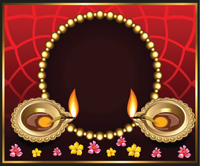 artistic creative detailed red diwali background.eps