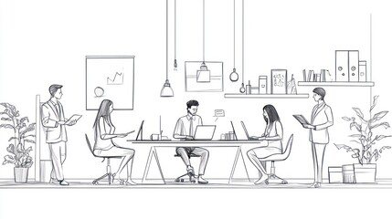 Business meeting in modern office