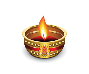 artistic creative golden diwali .eps