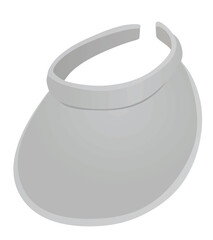 Grey  long visor cap. vector illustration
