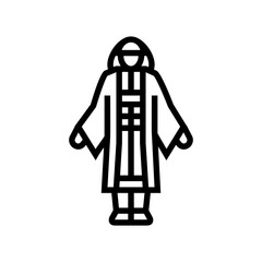 anime cosplay female line icon vector. anime cosplay female sign. isolated contour symbol black illustration