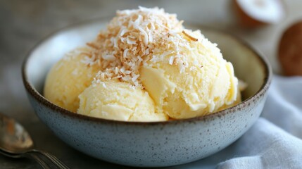 Coconut and Passionfruit Sorbet Delight