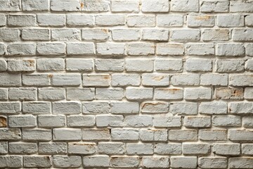 Fototapeta premium Forced perspective vintage white brick wall with rustic details