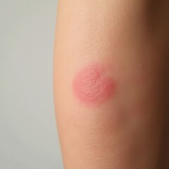Fototapeta premium man has allergic skin rash on his legs from itchy dry skin eczema dermatitis insect bites