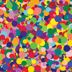 vibrant display of colorful circles scattered across the surface creating a dynamic and playful composition