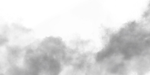 Grey smoke, fog, cloud or smog. Abstract haze border, isolated on transparent background
