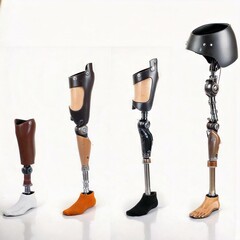 
prosthetic leg hand limbs back screen white
