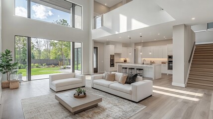 Obraz premium Modern Open-Concept Living Room