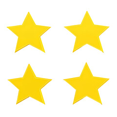 Obraz premium Four Golden Stars on Black Background