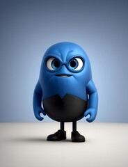 Obraz premium 3d man looks at the world