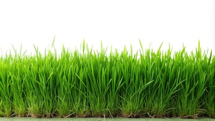 Fototapeta premium isolated green grass on white background