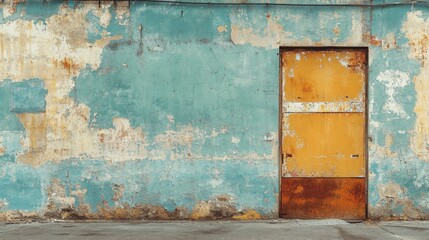 Aged Industrial Door in Urban Setting