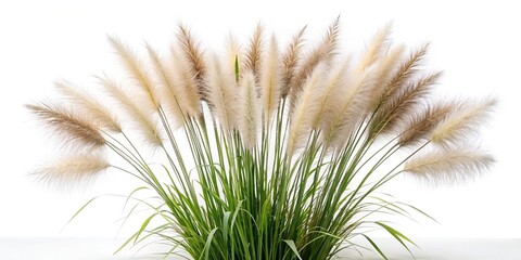 Fototapeta premium Isolated ornamental grass on white background