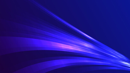 Modern abstract High speed effect. fast running motion. dynamic colorful light trails on blue background. Futuristic digital technology concept