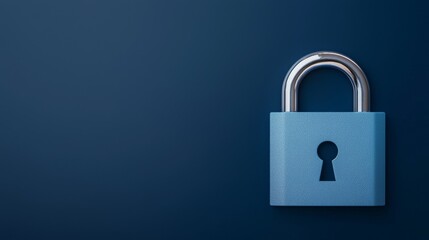 A close-up of a blue padlock on a dark background, symbolizing security, protection, and confidentiality.