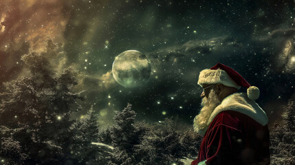 Christmas dream decoration card, Santa Claus