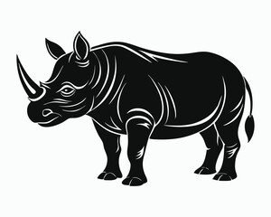 Fototapeta premium Rhino vector illustration