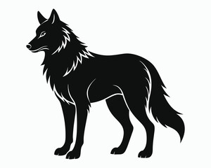 Wolf vector art illustration