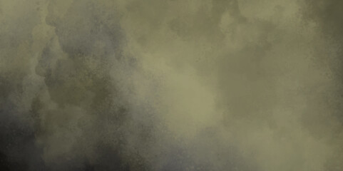 Abstract Background Texture Pattern with brown color, Heavily Mixed Wall Art paper texture. Watercolor background of coffee bombs or dust particles, Yellow fog and mist effect on black background.