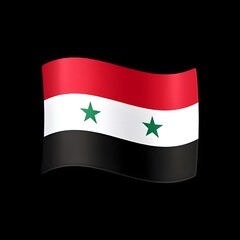 Naklejka premium Syria Flag Emoji Illustration 
