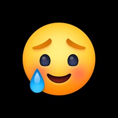 Fototapeta premium Relieved Smile Emoji Illustration 