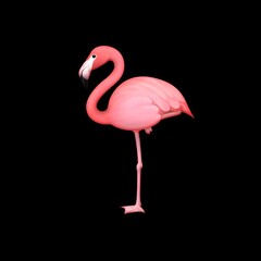 Fototapeta premium Flamingo Emoji Illustration 
