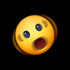 Fototapeta premium Dizzy Face Emoji Illustration 