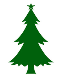 Christmas tree clip art design on plain white transparent isolated background for card, shirt, hoodie, sweatshirt, apparel, card, tag, mug, icon, poster or badge