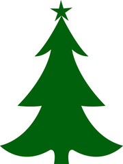Christmas tree clip art design on plain white transparent isolated background for card, shirt, hoodie, sweatshirt, apparel, card, tag, mug, icon, poster or badge
