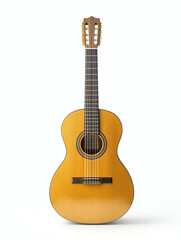 Obraz premium Acoustic guitar with wooden body, AI generated
