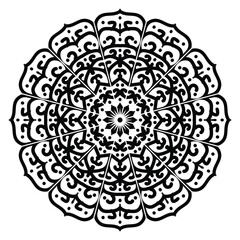 Circular pattern in the form of a mandala. Henna tatoo mandala. Mehndi style. Decorative pattern in oriental style. mandala design.