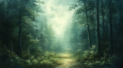 Fototapeta premium Mystical Forest Path