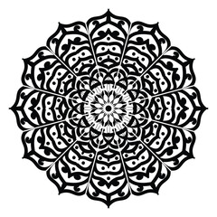 Circular pattern in the form of a mandala. Henna tatoo mandala. Mehndi style. Decorative pattern in oriental style. mandala design.