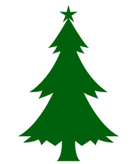 Christmas tree clip art design on plain white transparent isolated background for card, shirt, hoodie, sweatshirt, apparel, card, tag, mug, icon, poster or badge