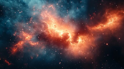 Naklejka premium Stunning Cosmic Nebula Explosion