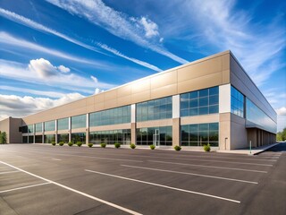 Minimalist Commercial Building with Spacious Parking Lot for Professional Use